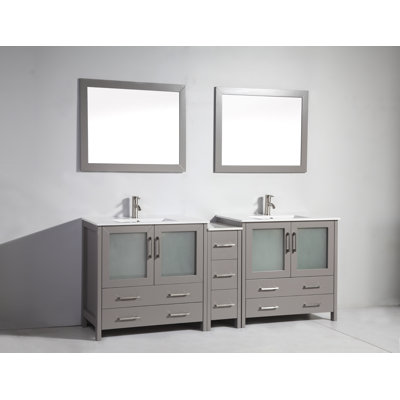 84 Inch Double Sink Vanity Wayfair